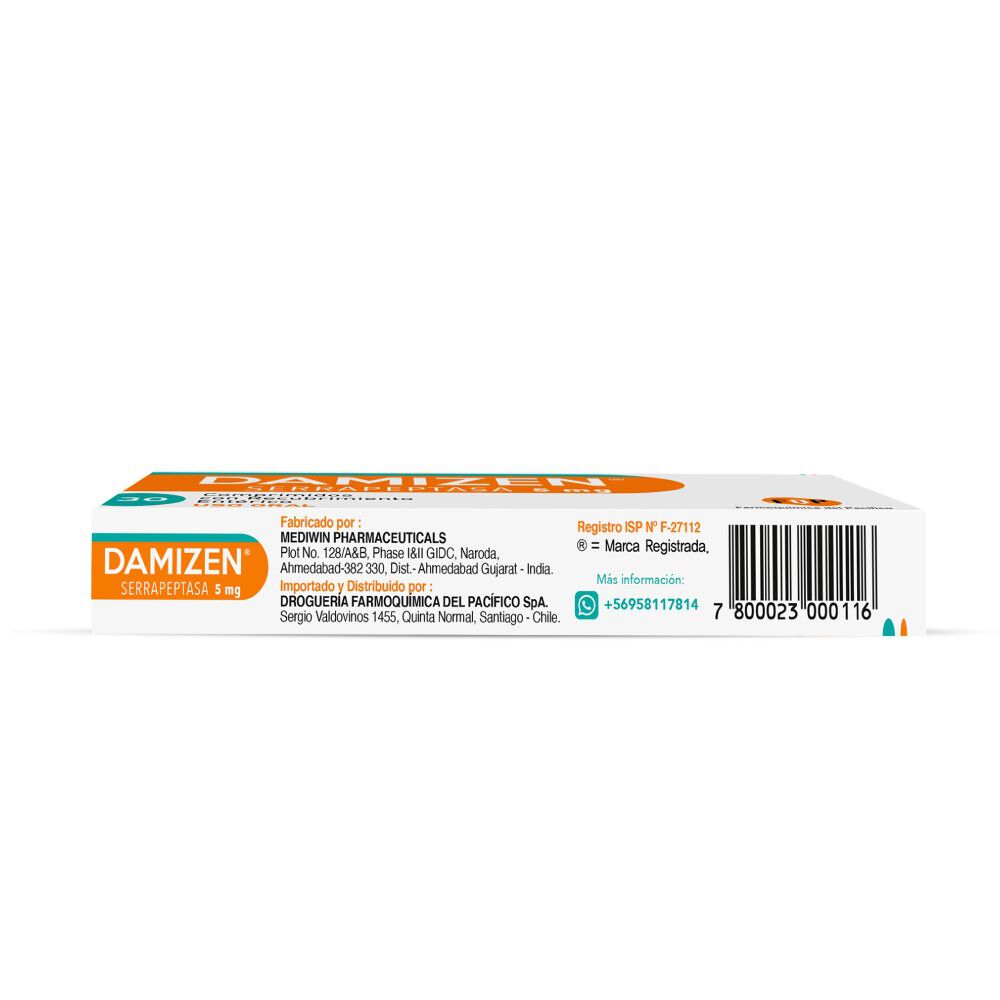 DAMIZEN-Serrapeptasa-5-mg-30-comprimidos-imagen-2