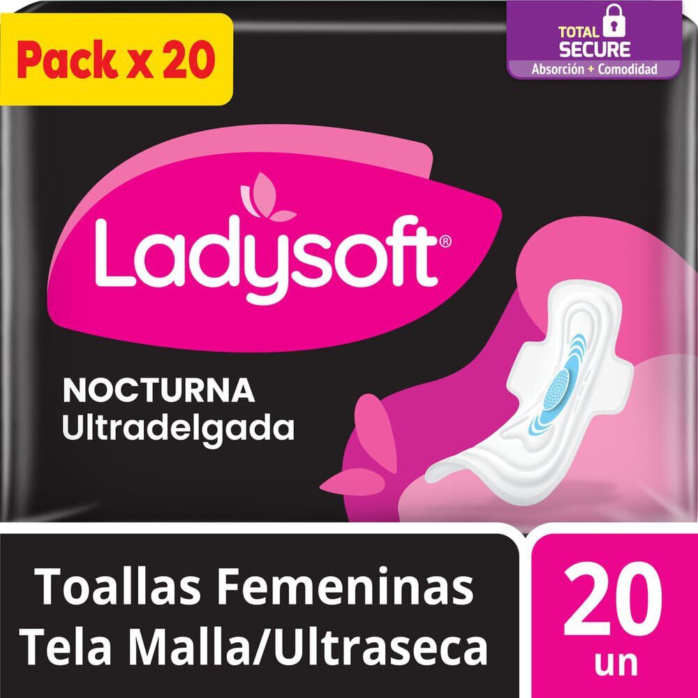 Toalla-higi&eacute;nica-Nocturna-Ultradelgada-Tela-Malla-20-unidades-imagen-1