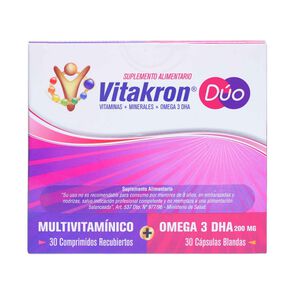 Vitakron-Duo-Omega-3/Vitaminas/Minerales-30-Comprimidos-imagen