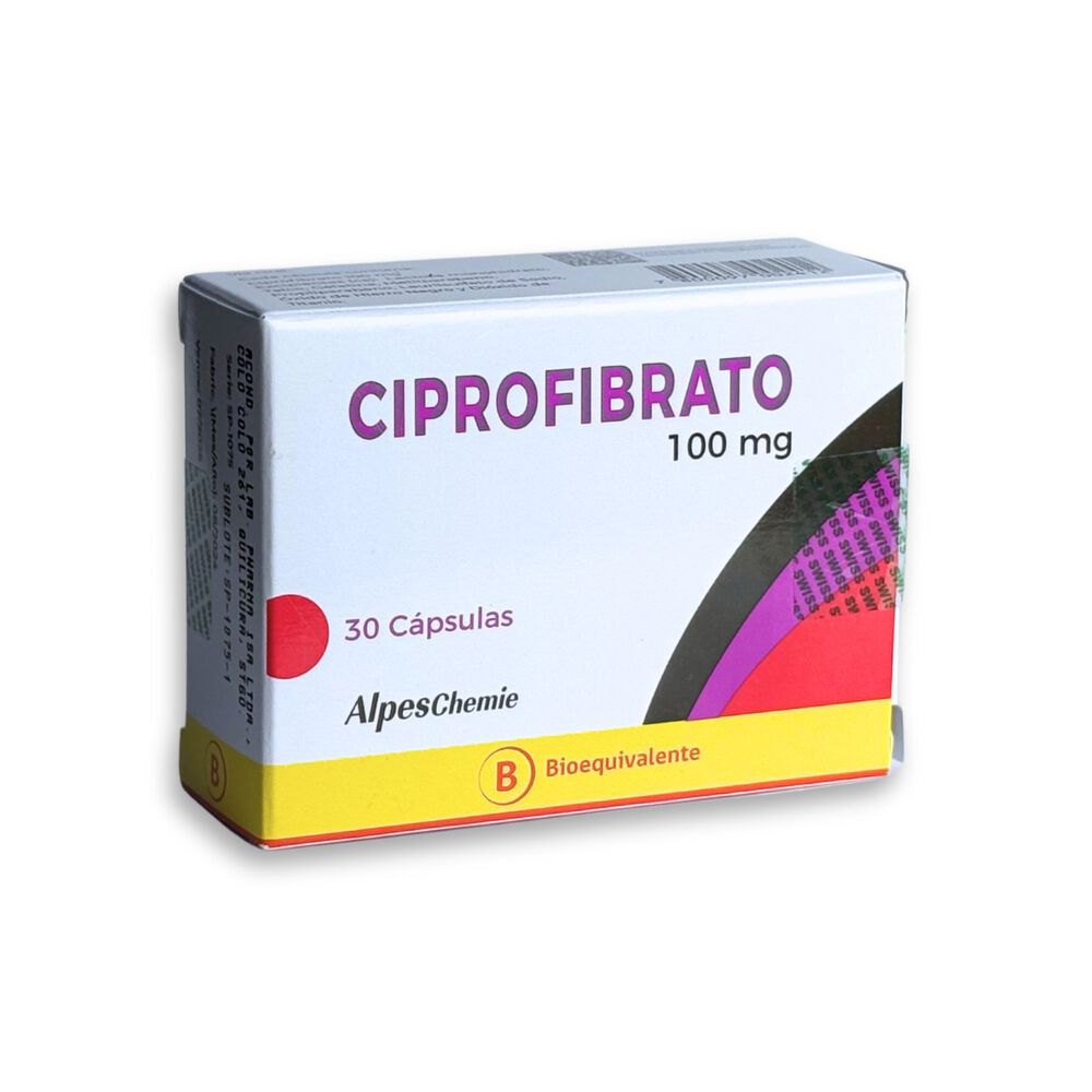 Ciprofibrato-100-mg-30-Cápsulas-imagen-1