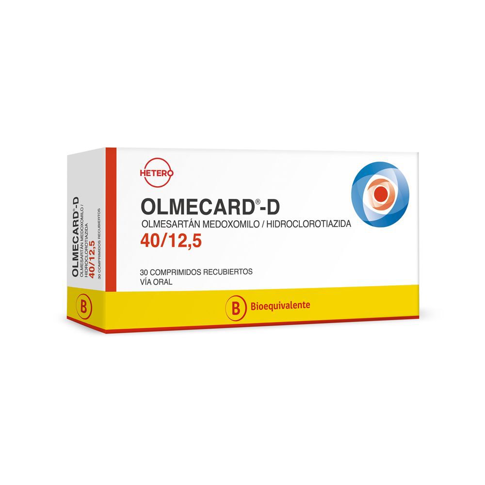 Olmecard-D-Olmesart&aacute;n-Hidroclorotiazida-40Mg/12,5Mg.-30-Comprimidos-Recubiertos-imagen