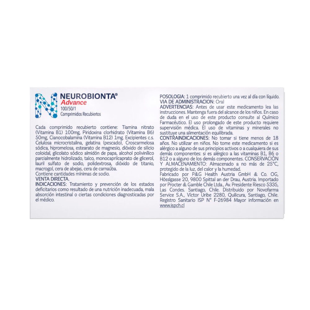 Neurobionta-Advance-100/50/1-15-Comprimidos-Recubiertos-imagen-5