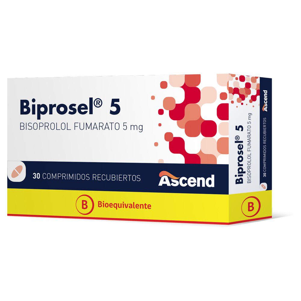 Biprosel-Bisoprolol-5-mg-30-Comprimidos-Recubiertos-imagen-1