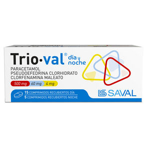 Trio-Val-Día/Noche-Pseudoefedrina-60-mg-20-Comprimidos-imagen