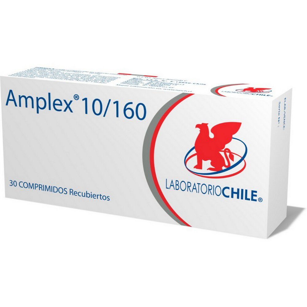 Amplex-10/160-Amlodipino-10-mg-30-Comprimidos-Recubiertos-imagen