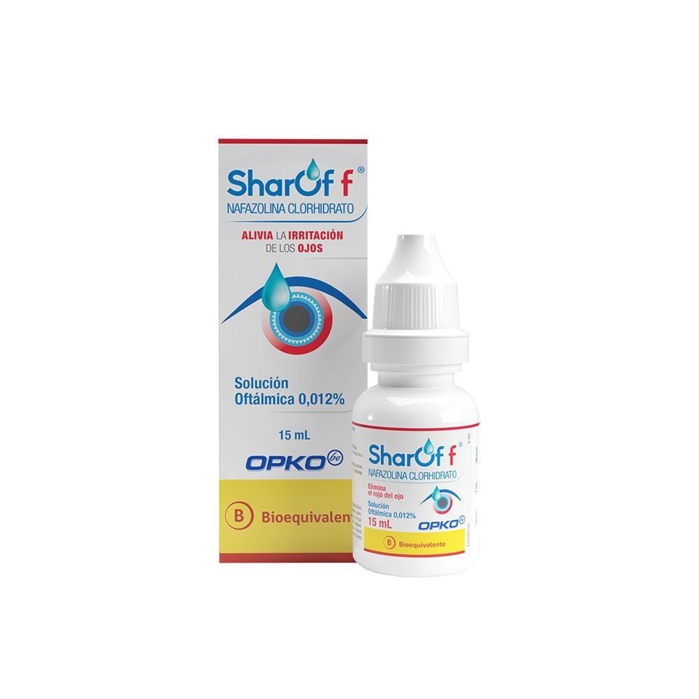 Sharoff Nafazolina clorhidrato 0,012 mg Solución oftálmica 15 mL