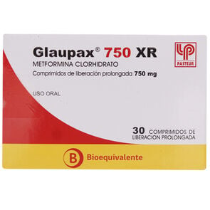 Glaupax-XR-Metformina-750-mg-30-Comprimidos-de-Liberación-Prolongada-imagen