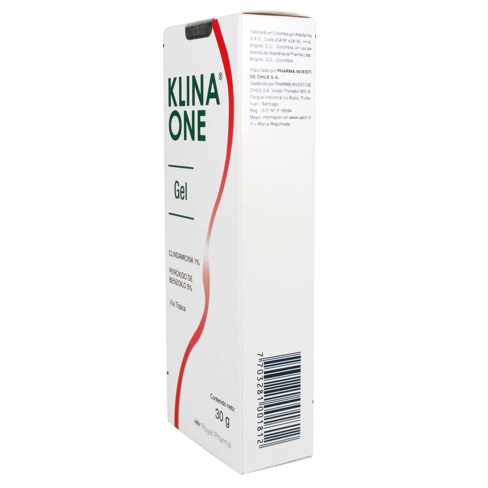 Klina-One-Gel-Clindamicina-1%-Benzoilo-5%-Gel-Tópico-30-gr-imagen-2