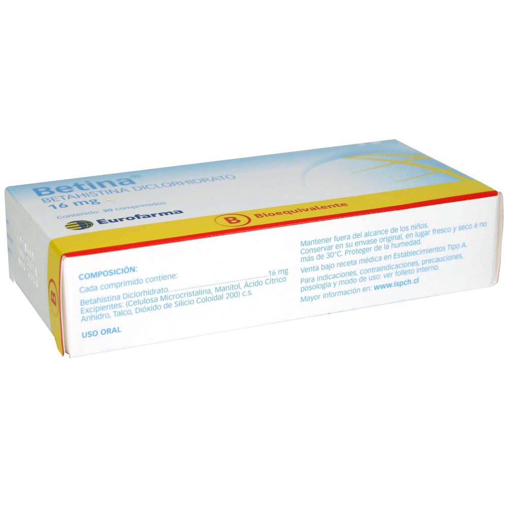 Betina-Betahistina-16-mg-30-Comprimidos-imagen-2