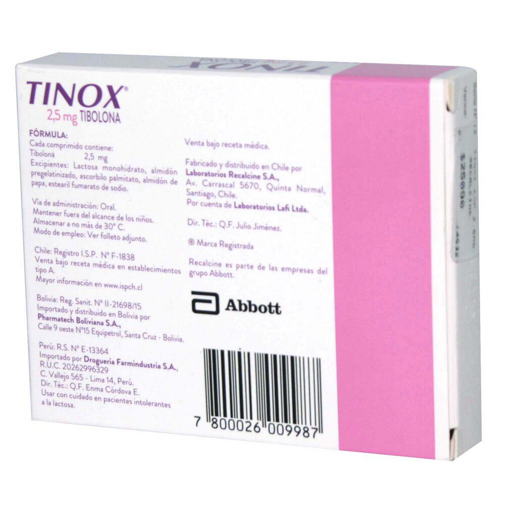 Tinox-Tibolona-2,5-mg-30-Comprimidos-Recubiertos-imagen-2