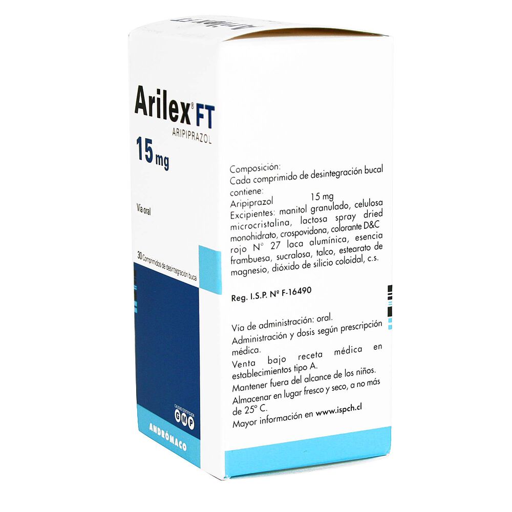 Arilex Ft Aripiprazol 15 mg 30 Comprimidos Bucodispersable