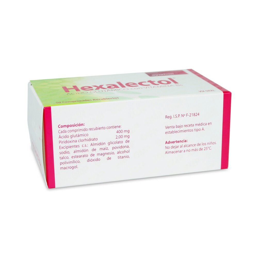 Hexalectol-Ácido-Glutámico-con-Vitamina-B6-50-mg/5mL-50-Grageas-imagen-2