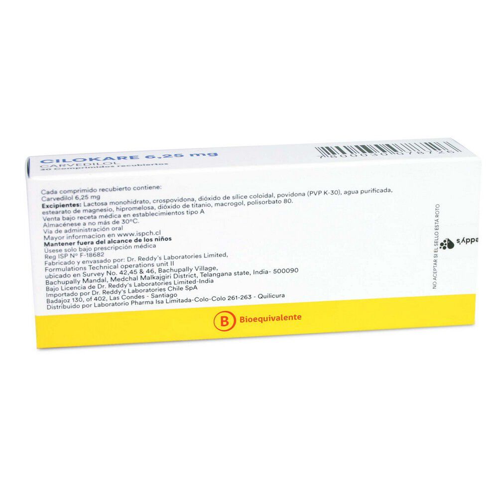 Cilokare-Carvedilol-6,25-mg-30-Comprimidos-imagen-2