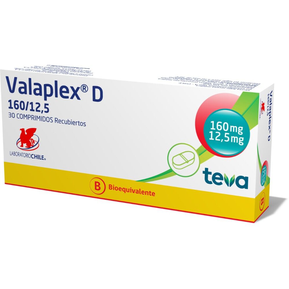 Valaplex-D-160/12,5-Valsartan-160-mg-30-Comprimidos-Recubiertos-imagen