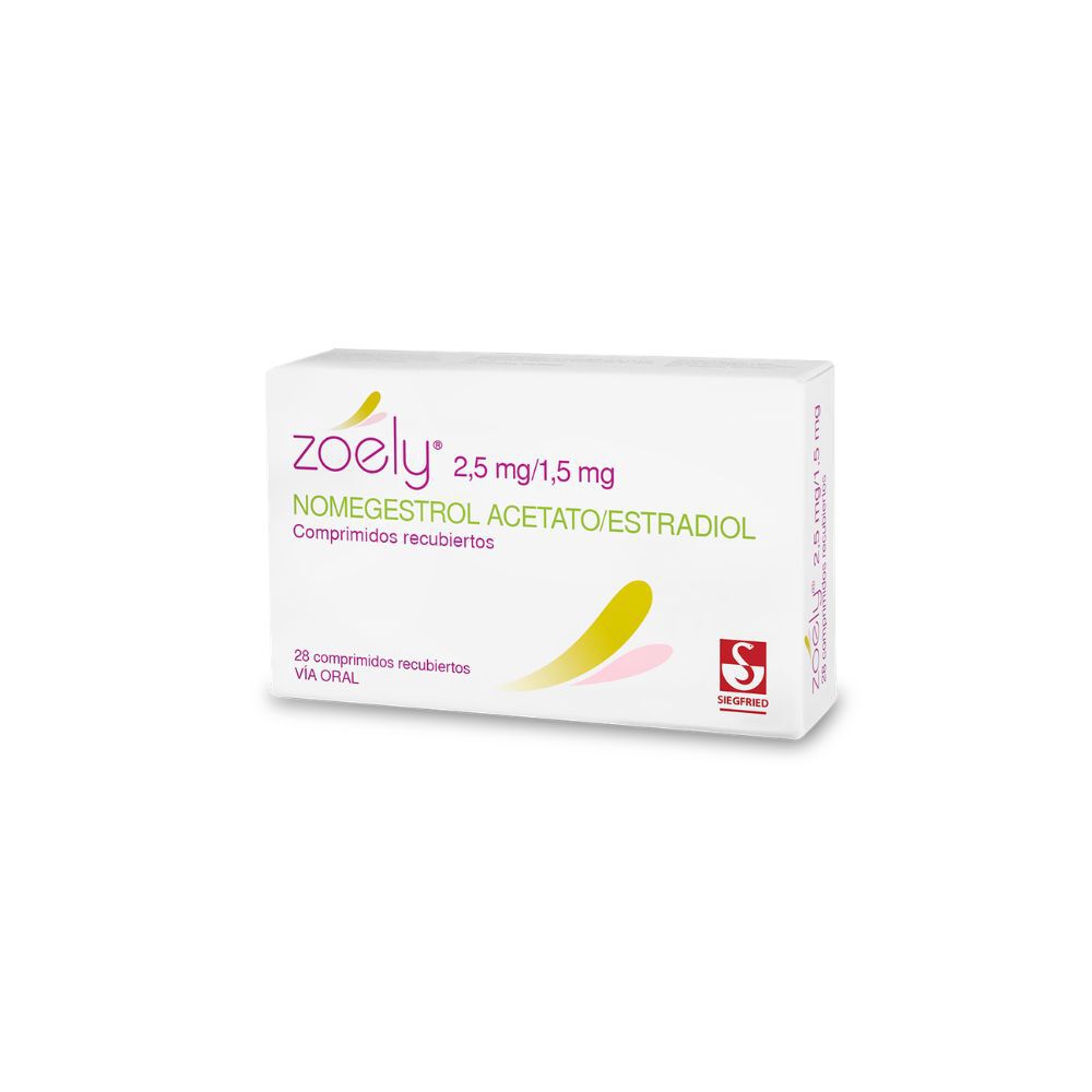Zoely-Nomegestrol-Acetato-2,5-mg-28-Comprimidos-Recubiertos-imagen-1