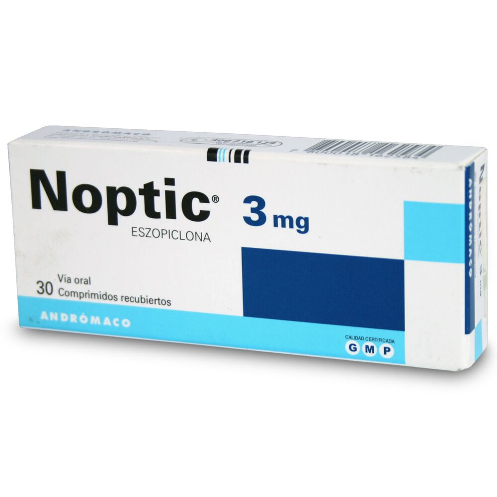 Noptic-Eszopiclona-3-mg-30-Comprimidos-Recubiertos-imagen-1