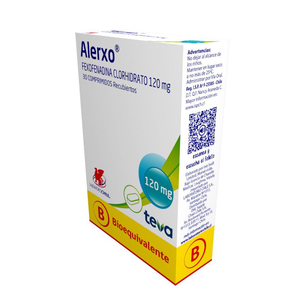 Alerxo-Fexofenadina-Clorhidrato-120-mg-30-Comprimidos-Recubiertos-imagen-2