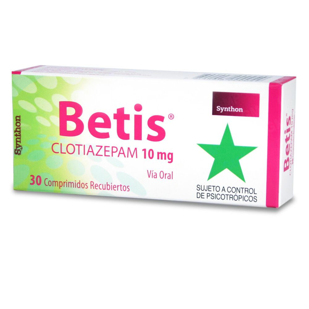 Betis-Clotiazepam-10-mg-30-Comprimidos-Recubierto-imagen-1