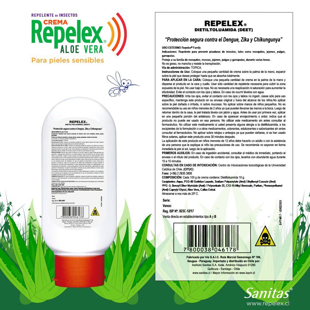 Repelex-con-Aloe-Vera-Dietiltoluamida-10%-Crema-Tópica-Repelente-de-Insecto-80-gr-imagen-2