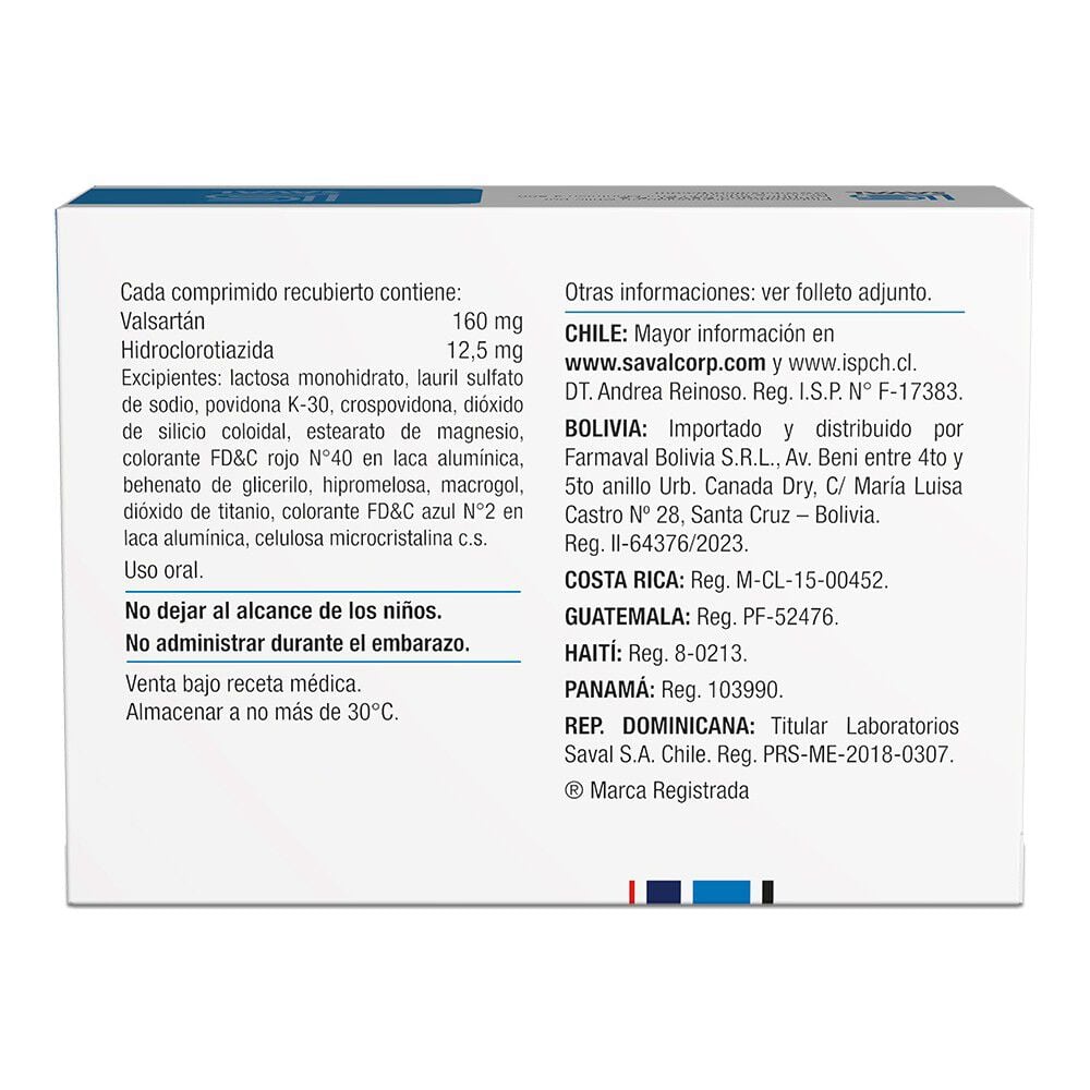 Valax-D-160/12,5-Valsartan-160-mg-Hidroclorotiazida-12,5-mg-30-Comprimidos-Recubiertos-imagen-2