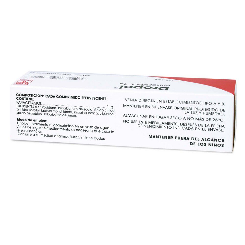 Dropol-Paracetamol-1000-mg-20-Comprimidos-imagen-2