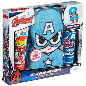 Set-de-Baño-con-Guante-licencia-Marvel-Capitán-América-imagen