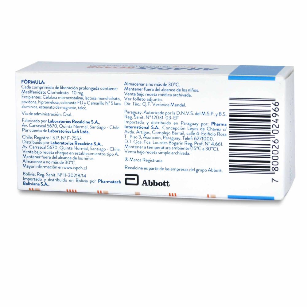 Aradix-Retard-Metilfenidato-10-mg-30-Comprimidos-imagen-2