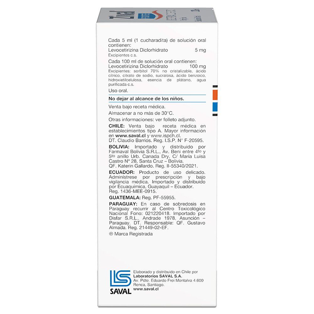 Zival-Forte-Jarabe-Levocetirizina-Diclorhidrato-5-mg-/-120-ml-imagen-2