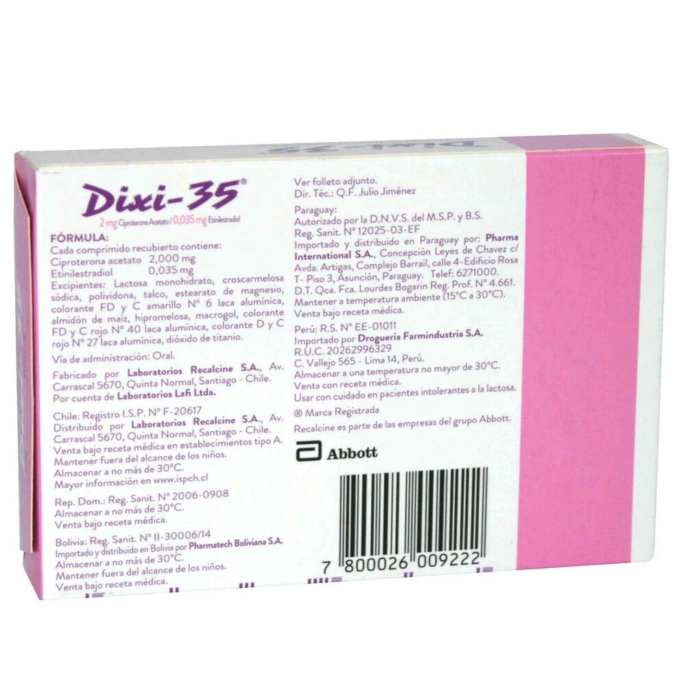 Dixi-35-Ciproterona-2-mg-Etinilestradiol-0,035-mg-21-Comprimidos-Recubiertos-imagen-2