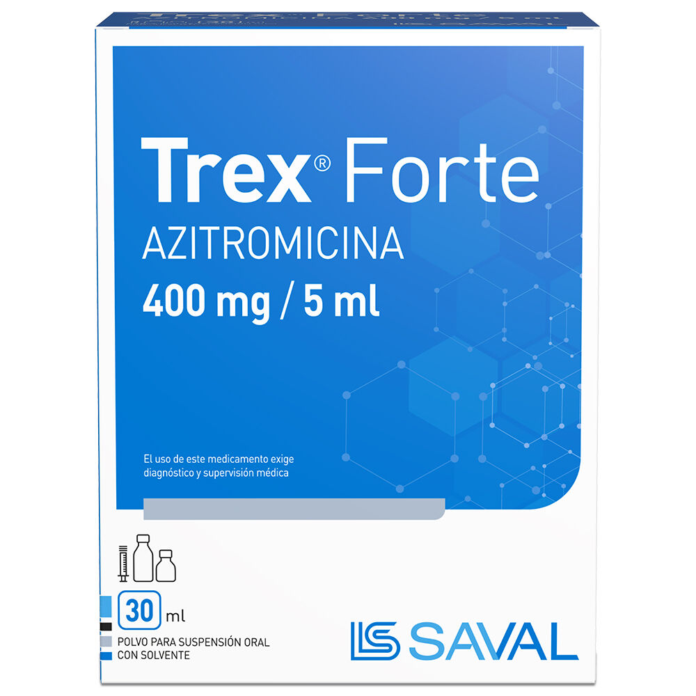 Trex-Forte-Azitromicina-400-mg-/-5-mL-Suspensión-Oral-con-Solvente-30-mL-imagen-1