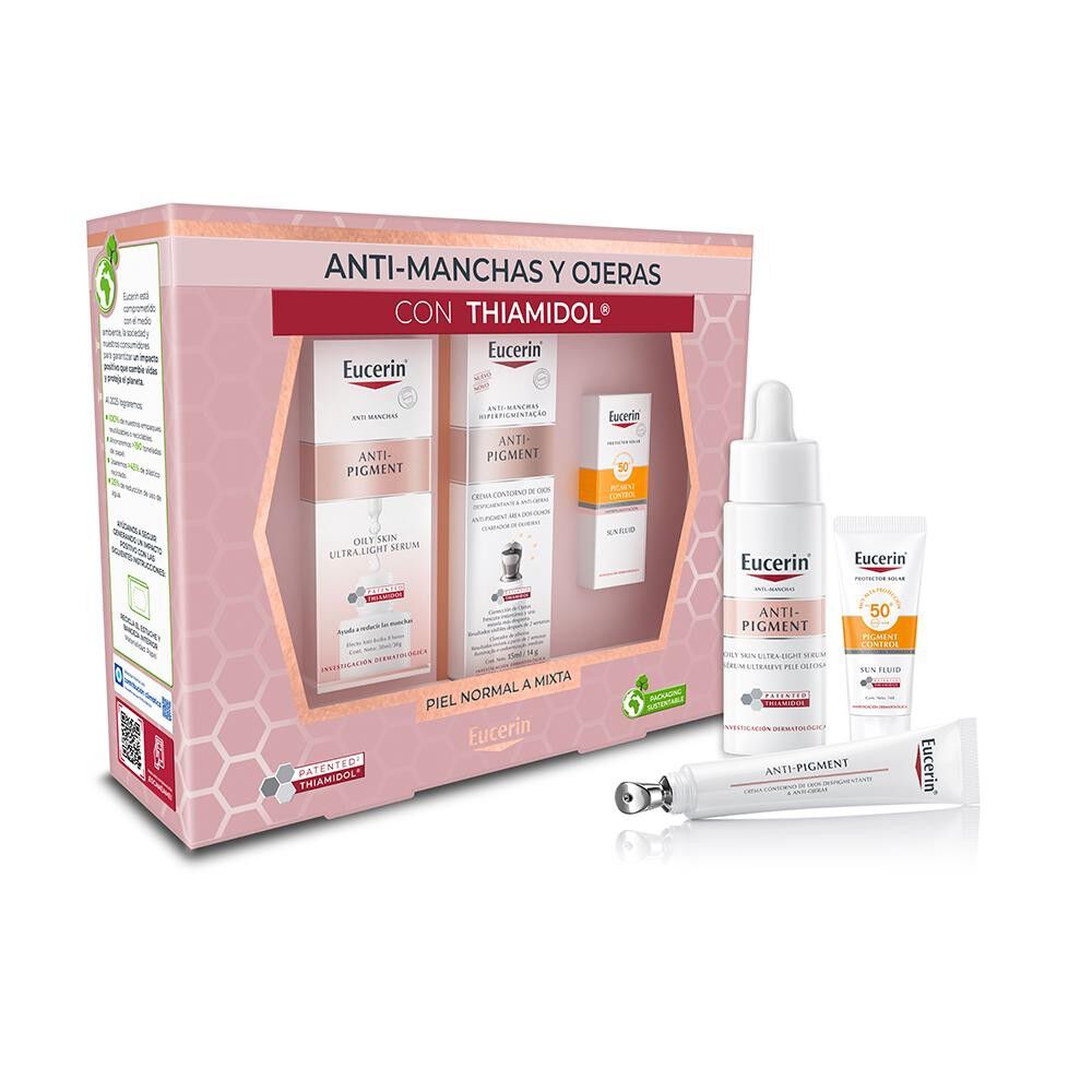 Pack-Rutina-Anti-Manchas-con-Thiamidol®-Oil-Skin-Serum-+-Contorno-de-Ojos-+-Protector-Solar-imagen-1