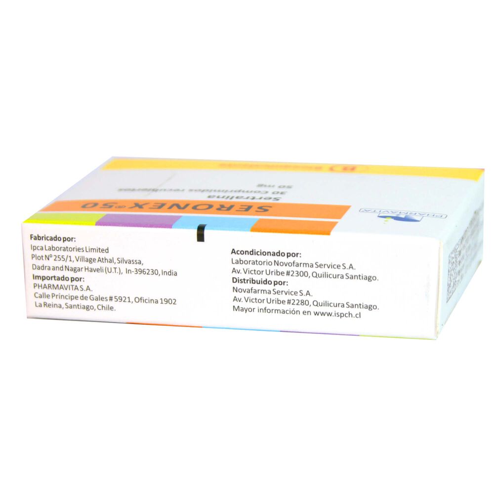 Seronex-50-Sertralina-50-mg-30-Comprimidos-Recubiertos-imagen-3