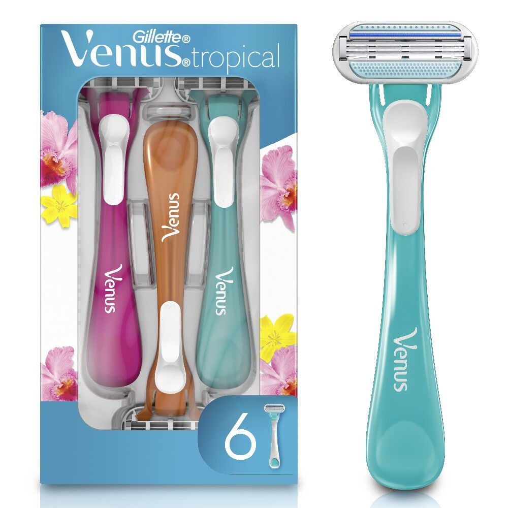M&aacute;quina-de-Afeitar--Mujer-Venus-Tropical-con-Hojas-6-Und-imagen-1