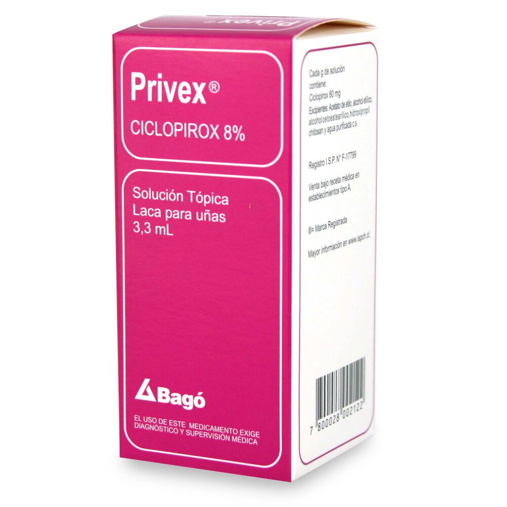 Privex-Ciclopiroxolamina-8%-Laca-para-uñas-3,3-mL-imagen-1