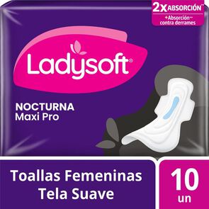 Toalla-Femenina-Normal-Nocturna-Ladysoft-Maxi-Pro-10-un-imagen
