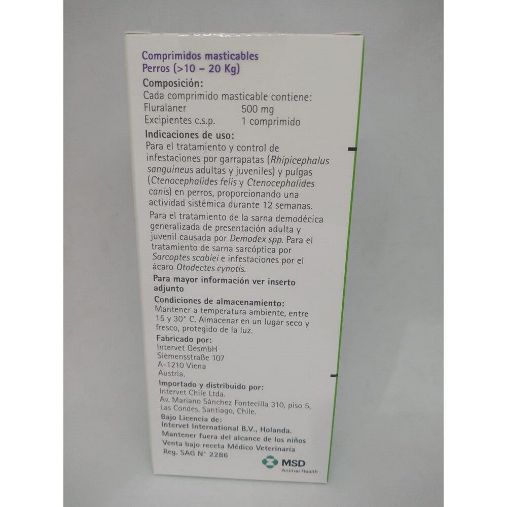 Bravecto-Fluralaner-500-mg-1-Comprimido-Masticable-Para-Perros-imagen-2