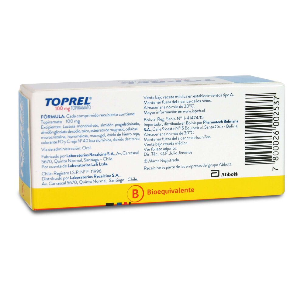 Toprel-Topiramato-100-mg-30-Comprimidos-imagen-2