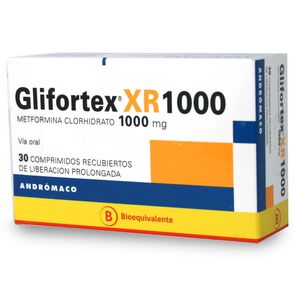 Glifortex-XR-Metformina-1000-mg-30-Comprimidos-Recubiertos-de-Liberación-Prolongada-imagen