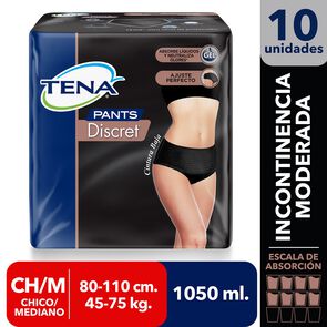 Ropa-Interior-Desechable-Tena-Black-Talla-S/M-X-10-imagen