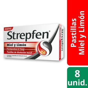 Strepfen-Miel-y-Limon-Flurbiprofeno-8,75-mg-8-Pastillas-de-Disolución-Bucal-imagen