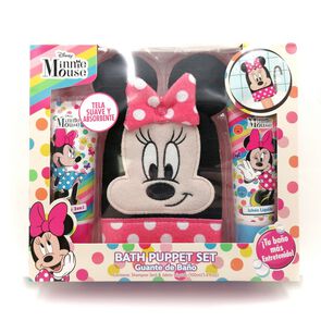 Minnie-Mouse-Guante-Baño-+-Shampoo-3-En-1-100-mL-+-Jabón-Líquido-100-mL-imagen