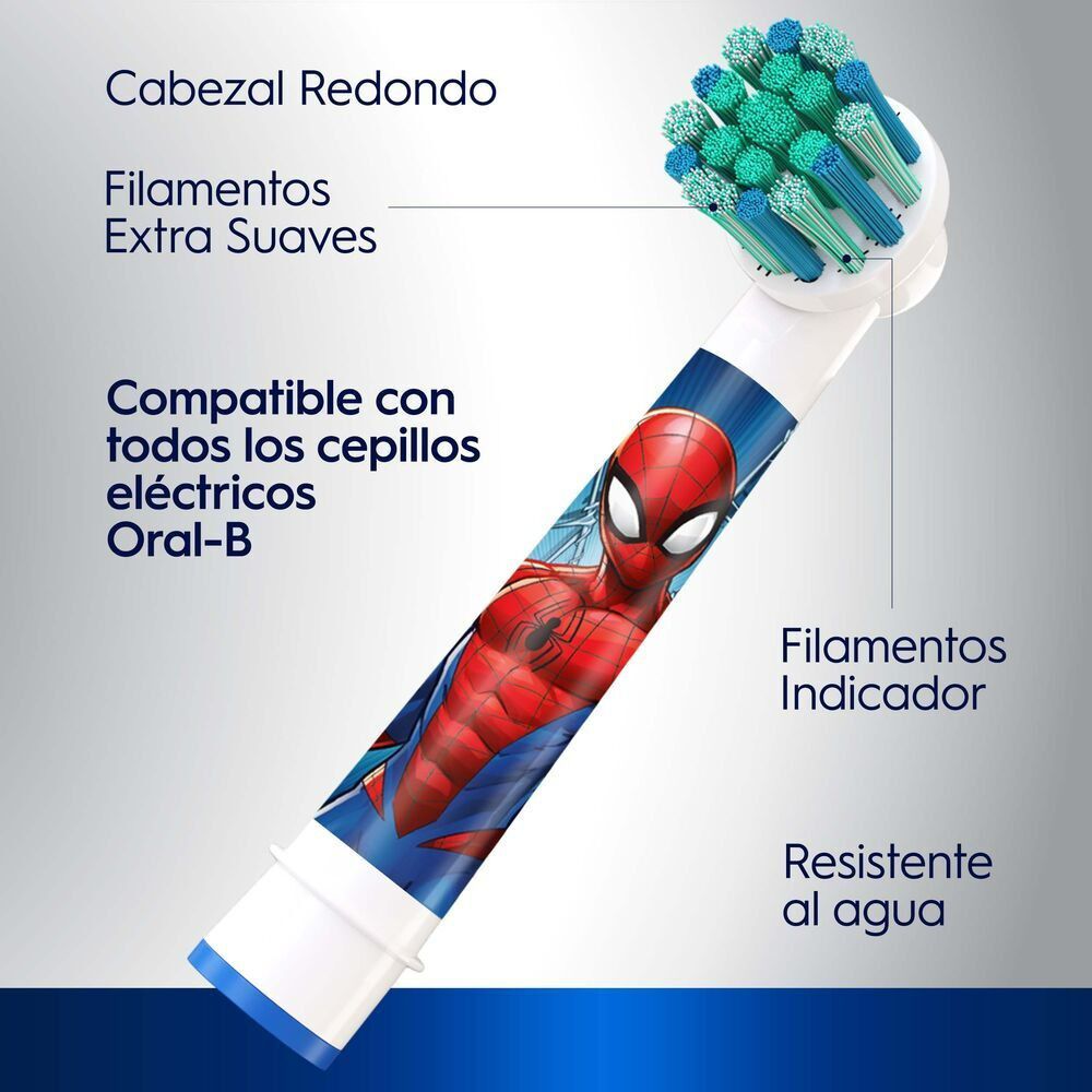 Cabezales-De-Repuesto-Para-Cepillo-De-Dientes-Eléctrico-Marvel-Spider-Man-2-Unidades-imagen-4