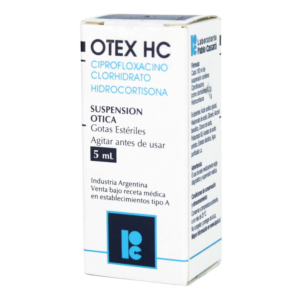 Otex HC Ciprofloxacino 0,2% Solución Otologica 5 mL