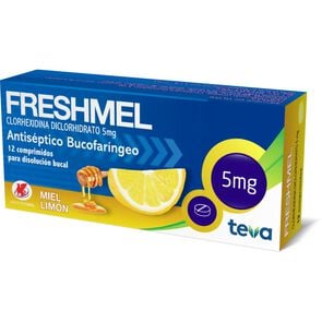 Freshmel-Miel-Limón-Sin-Azucar-Clorhexidina-5-mg-12-Comprimidos-imagen