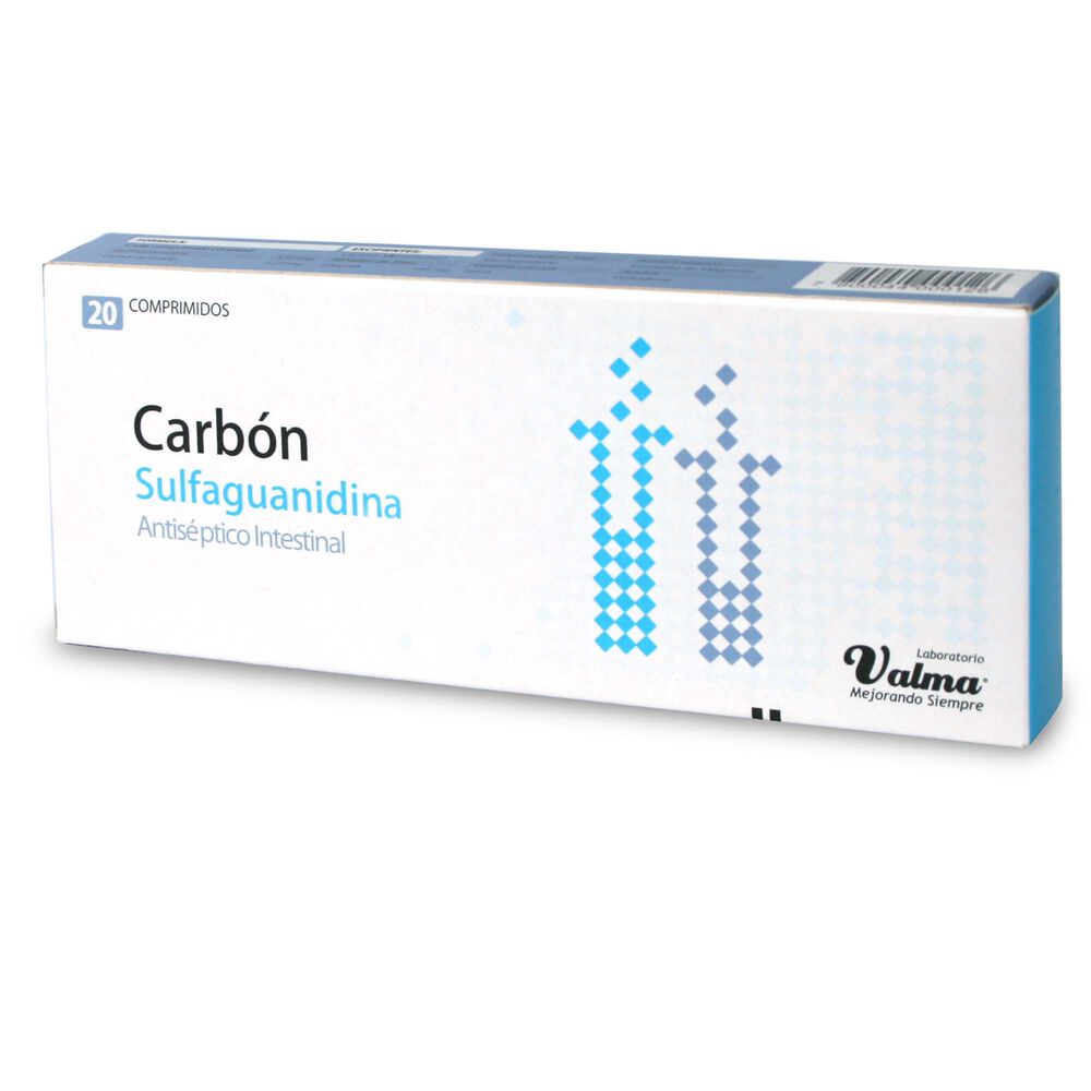 Carbón-Sulfaguanidina-Carbón-127-mg-20-Comprimidos-imagen-1