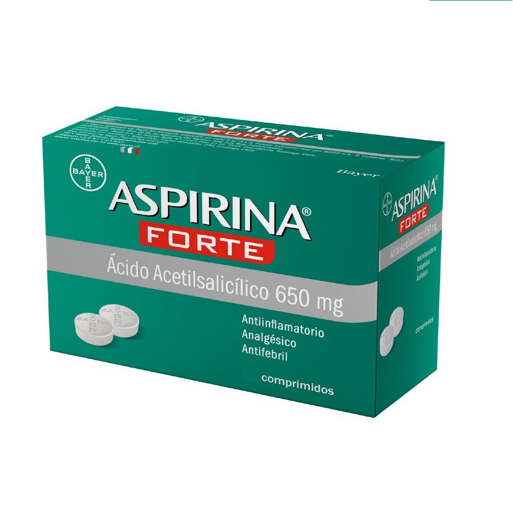 Aspirina Forte Ácido Acetilsalicilico 650 mg 10 Comprimidos