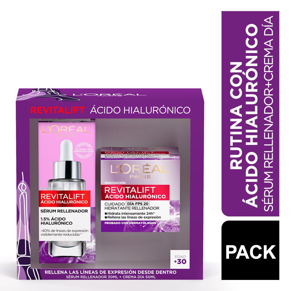 Revitalift-Ácido-Hialurónico-Crema-Dia-50-mL-+-Serum-Rellenador-30-mL-imagen-1