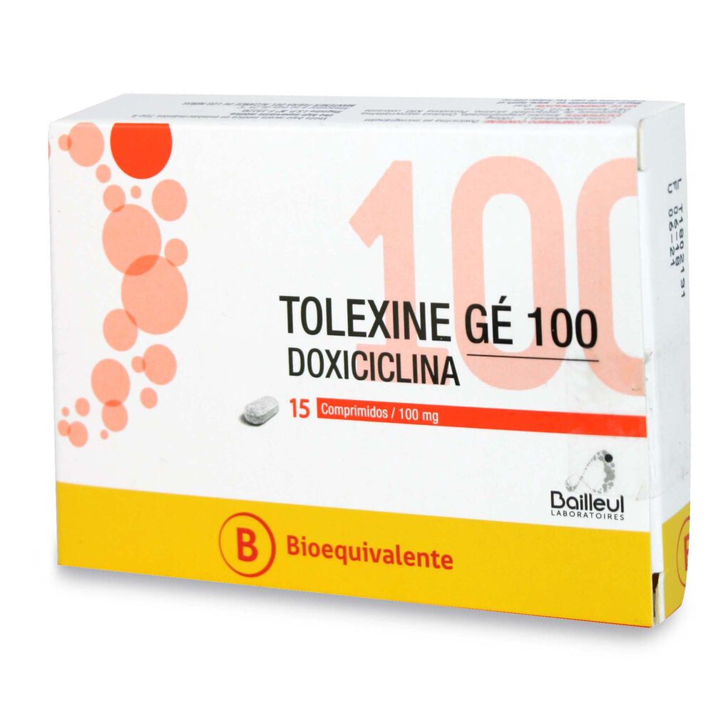 Tolexine-Doxiciclina-100-mg-15-Comprimidos-imagen-1