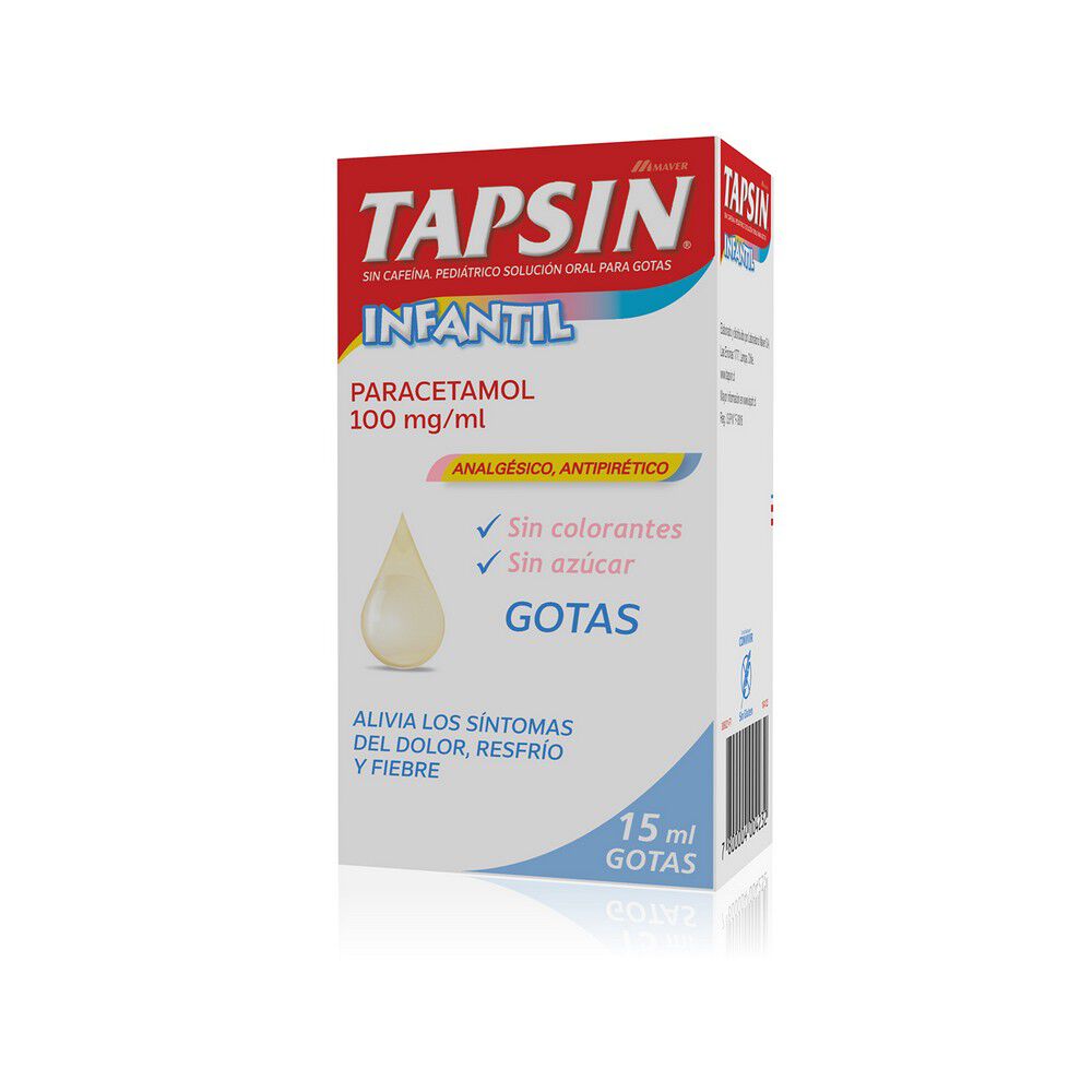 Tapsin Paracetamol 100 mg/ml Gotas x 15 mL
