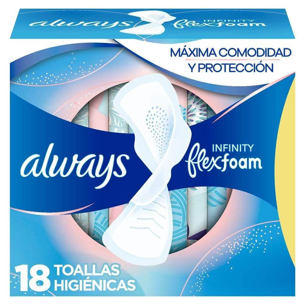 Toalla-Higi&eacute;nica-D&iacute;a-Ultradelgada-Infinity-Con-FlexFoam-Tela-Suave-18-Unidades-imagen-1